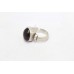 925 Sterling silver unisex Ring black onyx Stone oxidized polish size 9 P 586